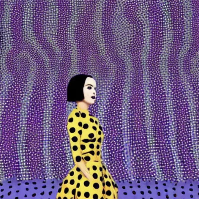 Katy Perry in the style of Yayoi Kusama     3